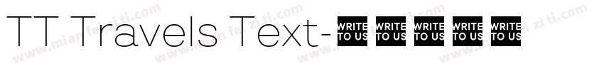 TT Travels Text字体转换